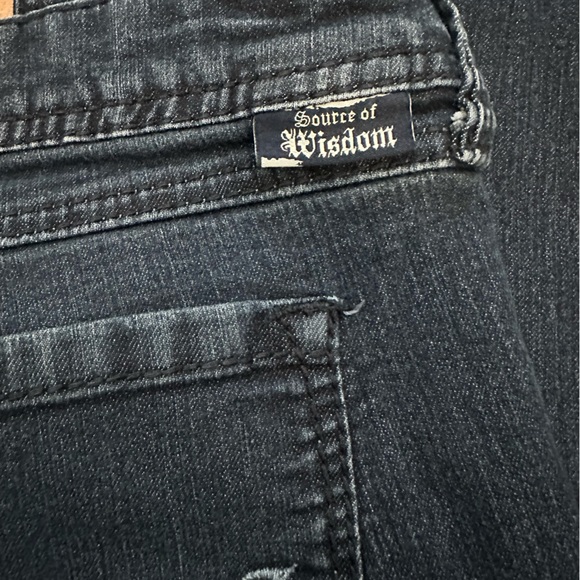 Classic Dark Blue Flare Jeans - Picture 4 of 5